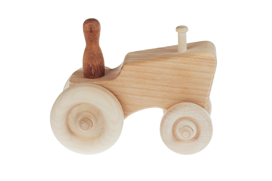 dřevěný traktor hračka